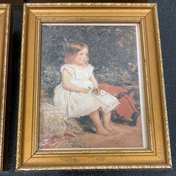 Miniature Victorian Style Framed Prints Children Portraits Wall Art Gallery - Picture 3 of 6